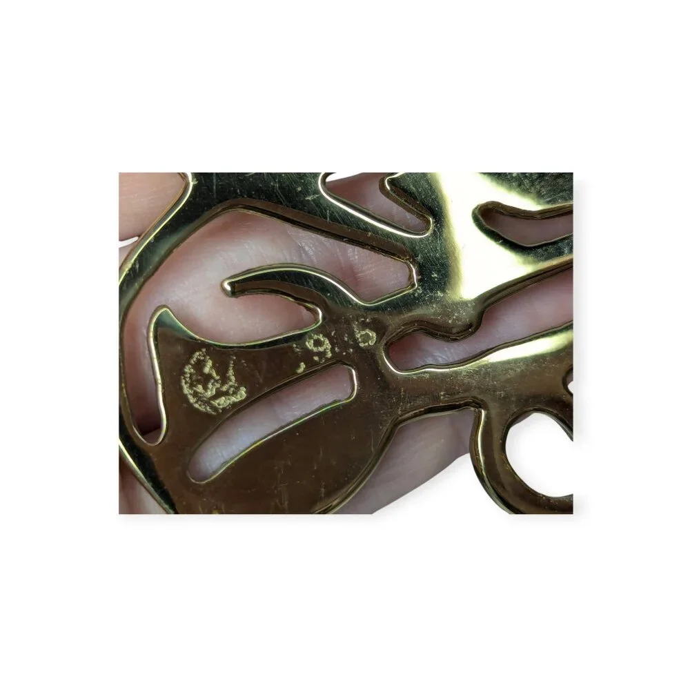 Vintage Virginia Metalcrafters 1988 Queen Anne Cypher Christmas Brass Ornament